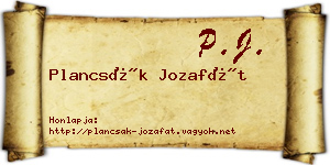 Plancsák Jozafát névjegykártya